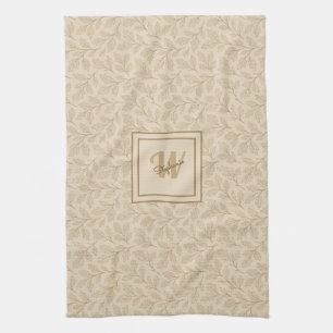 Elegante Herbstblätter   Benutzerdefiniertes minim Geschirrtuch