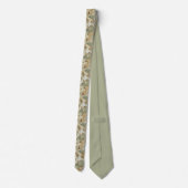 Elegante Herbstblätter fallen Monogramm Krawatte (Rückseite)