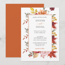 Elegante Herbstblätter Herbsthochzeit