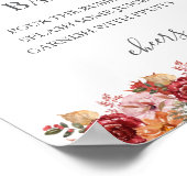 Elegante Herbstblätter Herbsthochzeit Poster (Ecke)