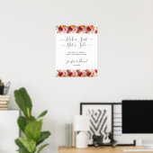 Elegante Herbstblätter Herbsthochzeit Poster (Heimbüro)