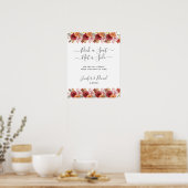 Elegante Herbstblätter Herbsthochzeit Poster (Küche)