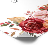 Elegante Herbstblätter Herbsthochzeit Poster (Ecke)