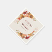 Elegante Herbstblätter Herbsthochzeit Serviette (Ecke)