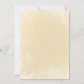 Elegante Herbstblush Bloral Gold Rahmen Hochzeit Einladung (Rückseite)