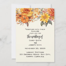 Elegante Herbstblütenhochzeit