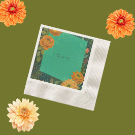 elegante Herbstblütenhochzeit Serviette