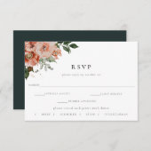 Elegante Herbstblütenwahl RSVP Karte (Vorne/Hinten)