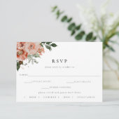 Elegante Herbstblütenwahl RSVP Karte (Stehend Vorderseite)