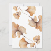 Elegante Herbstbrunnen Orange Blumenhochzeit Einladung (Rückseite)