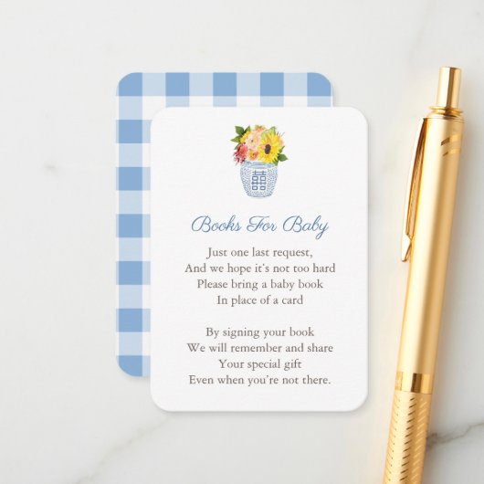 Elegante Herbstdusche Blume Kinderdusche buchen Begleitkarte (Vorderseite/Rückseite Beispiel)