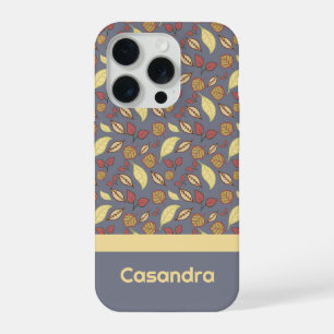 Elegante Herbstfallblätter Wasserfarbe individuell iPhone 15 Pro Hülle