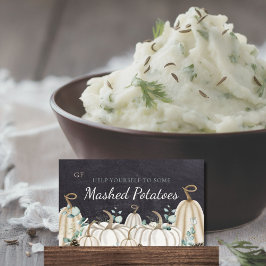 Elegante Herbstfallereignis-Catering Disc Placecar Platzkarte