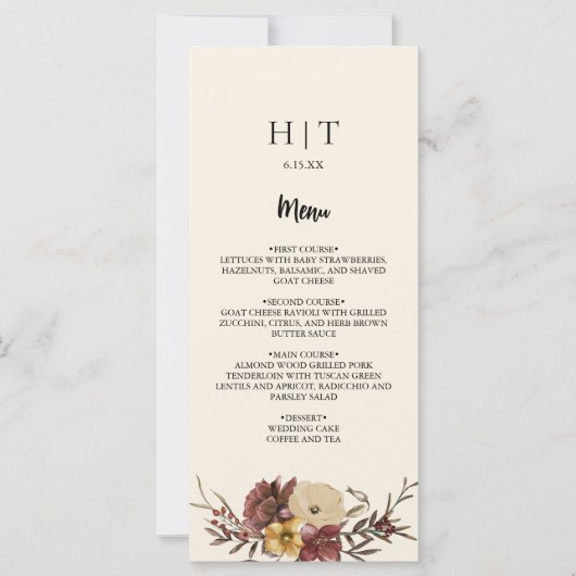 Elegante Herbstfallkarte (Vorderseite)