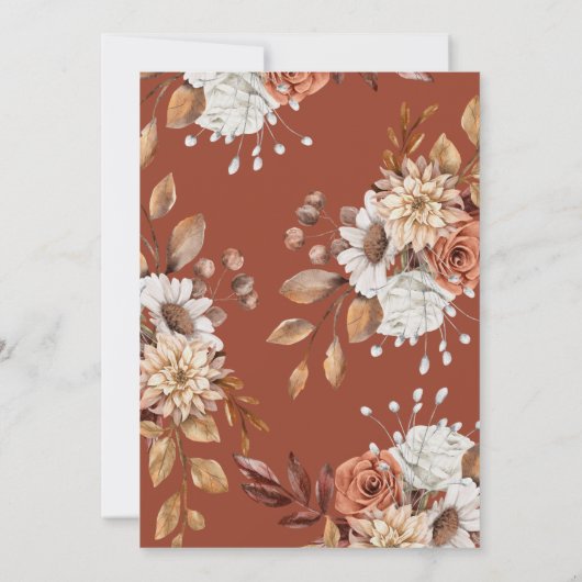 Elegante Herbstfarbe Frische Pasta machen Einladung (Rückseite)