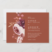 Elegante Herbstfarbe Terracotta auf Monte Tamaro Einladung (Vorderseite)