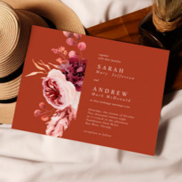 Elegante Herbstfarbe Terracotta auf Monte Tamaro Einladung