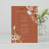 Elegante Herbstfarbene Wasserwelt Frische Pasta ma Folieneinladung (Stehend vorne)