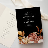 Elegante Herbstfeier Schwarze Hochzeit Programm