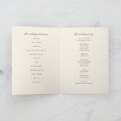 Elegante Herbstfeier Schwarze Hochzeit Programm (Innenseite)