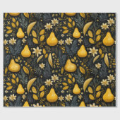 Elegante Herbstfest, in Golden und Moody Gray, Geschenkpapier (Flach)