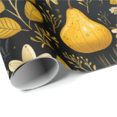 Elegante Herbstfest, in Golden und Moody Gray, Geschenkpapier (Rolleneckpunkt)