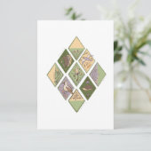 elegante Herbstflora Dankeskarte (Stehend Vorderseite)