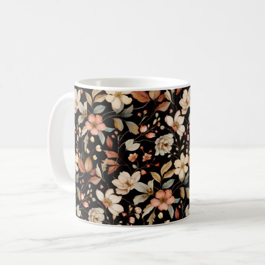 Elegante Herbstflora Tasse (Vorderseite Links)