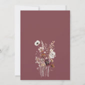 Elegante Herbstfloral Mauve Geburtstagsparty Einladung (Rückseite)