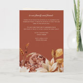 Elegante Herbstflorale Terracotta auf dem Monte Ta Programm (Rückseite)