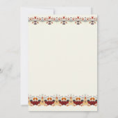 Elegante Herbstflorallinie Save the Date Karte (Rückseite)