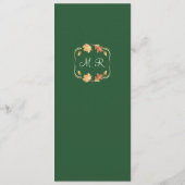 Elegante Herbstgänge Menükarte (Rückseite)