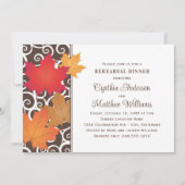 Elegante Herbstgänge Wirbel Herbst Probe Abendesse Einladung (Vorderseite)