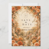 Elegante Herbstgartenhochzeit Save The Date (Vorderseite)