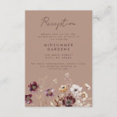 Elegante Herbsthochzeit Begleitkarte (Vorderseite)