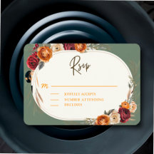 Elegante Herbsthochzeit Orange Salbei