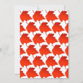 Elegante Herbsthochzeit Rote Blätter Boho Fall Flo Einladung (Rückseite)