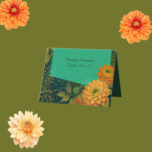 elegante Herbstkarte Dankeskarte