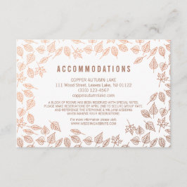 Elegante Herbstkarte für Kupferunterkünfte Begleitkarte