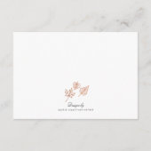 Elegante Herbstkarte für Kupferunterkünfte Begleitkarte (Rückseite)