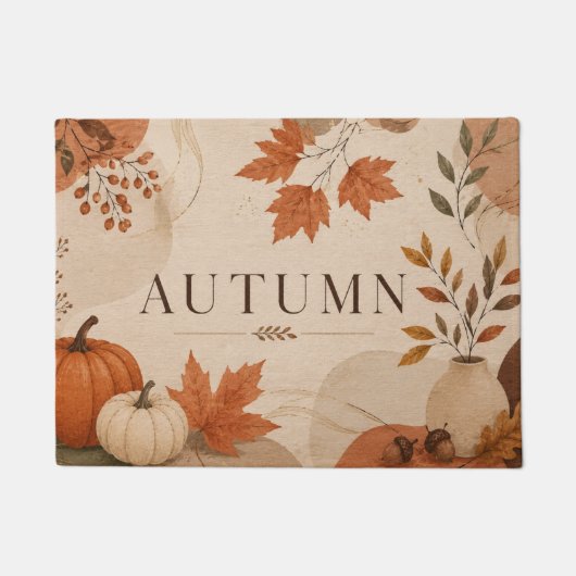 Elegante Herbstkürbisse Fußmatte (Vorderseite)