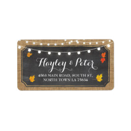 Elegante Herbstlaub adressieren Etiketten, Aufkleb Adressaufkleber