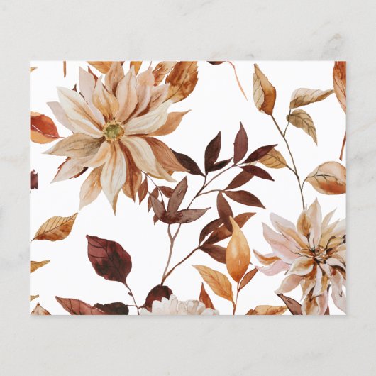 Elegante Herbstlaub Date Night Ideas Card (Rückseite)