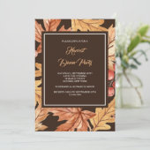 Elegante Herbstlaub Einladung (Stehend Vorderseite)