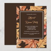 Elegante Herbstlaub Einladung (Vorne/Hinten)