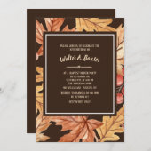 Elegante Herbstlaub Einladung (Vorne/Hinten)