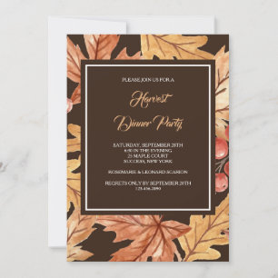 Elegante Herbstlaub-Einladung Einladung