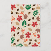 Elegante Herbstlaub Herbst Moderne Blumenhochzeit Begleitkarte (Rückseite)