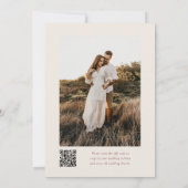Elegante Herbstlaub Herbst QR Code Foto Hochzeit Einladung (Rückseite)