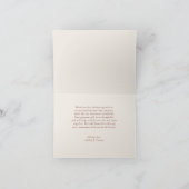 Elegante Herbstlaub Herbsthochzeit Dankeskarte (Innenseite)